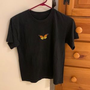 J Galt Black Butterfly TShirt -One Size